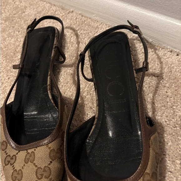 Gucci GG Monogram Slingback Flats - Picture 3 of 13